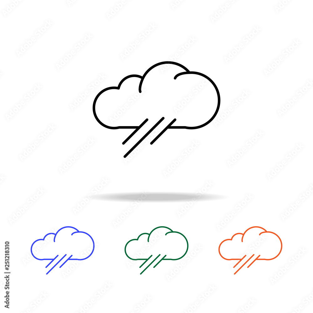 Poster cloud with rain icon. elements of simple web icon in multi color. premium quality graphic design ico