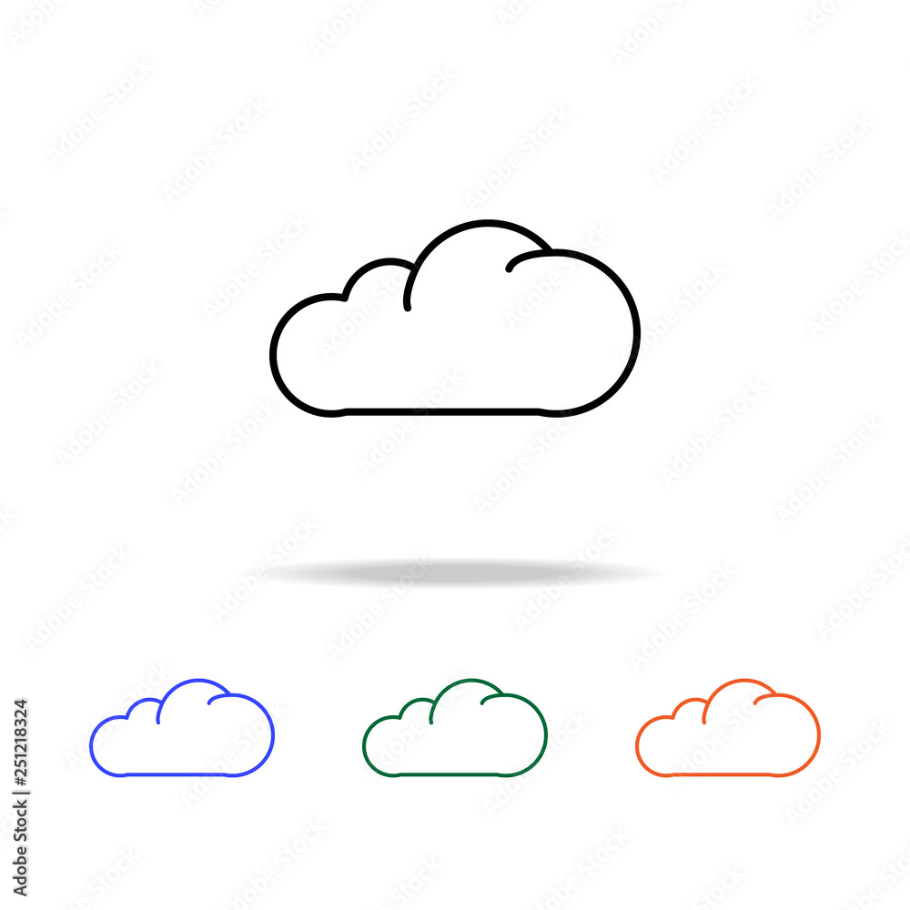 Poster cloud icon. elements of simple web icon in multi color. premium quality graphic design icon. simple 