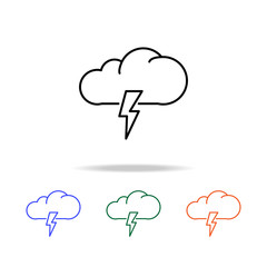 storm cloud icon. Elements of simple web icon in multi color. Premium quality graphic design icon. Simple icon for websites, web design, mobile app, info graphics