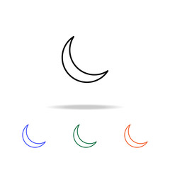crescent icon. Elements of simple web icon in multi color. Premium quality graphic design icon. Simple icon for websites, web design, mobile app, info graphics
