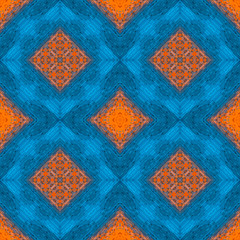 Seamless oriental pattern based on SELF MADE acrylic art works - 251218527