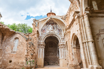 Fototapeta na wymiar Ruins of the church of the Monastery of Piedra
