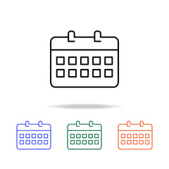 desk calendar icon. Elements of simple web icon in multi color. Premium quality graphic design icon. Simple icon for websites, web design, mobile app, info graphics