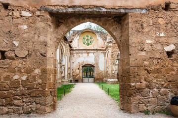 Fototapeta premium Ruins of the church of the Monastery of Piedra