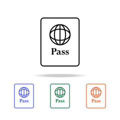 passport icon. Elements of simple web icon in multi color. Premium quality graphic design icon. Simple icon for websites, web design, mobile app, info graphics