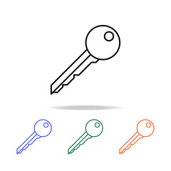key icon. Elements of simple web icon in multi color. Premium quality graphic design icon. Simple icon for websites, web design, mobile app, info graphics