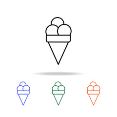 ice cream icon. Elements of simple web icon in multi color. Premium quality graphic design icon. Simple icon for websites, web design, mobile app, info graphics