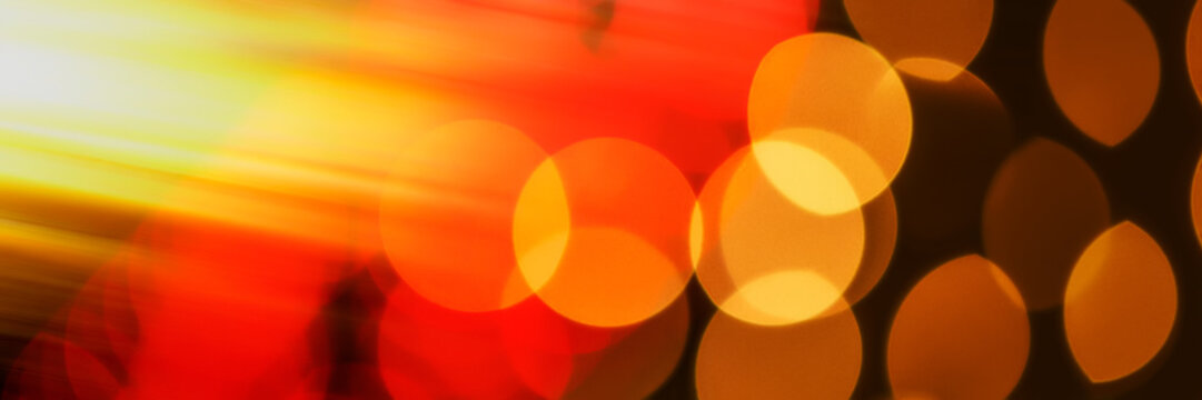 Abstract composition, light yellow spots on a dark background.