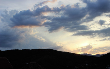Mountain sunset in Crimea