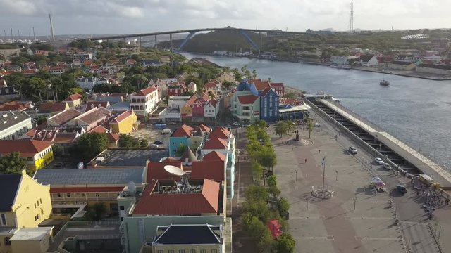Willemstad, Curacao overlooking the Queen Emma Bridge