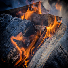 Fototapeta premium fire wood