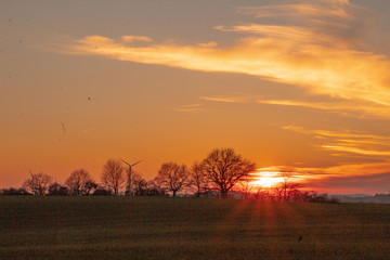 Sonnenuntergang in Mecklenburg-Vorpommern