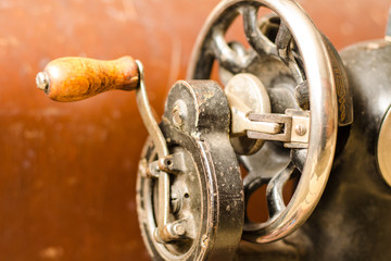 old sewing machine handle