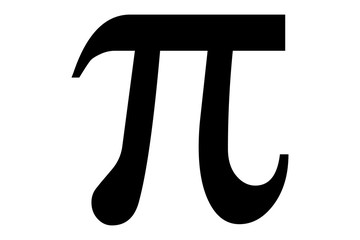 N&uacute;mero Pi de color negro.