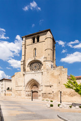 Fototapeta na wymiar Burgos, Spain. The facade of the church of Iglesia de San Esteban