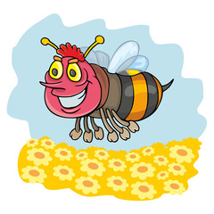 coloring pages for childrens with funny animals,bee