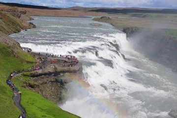 Island; Iceland; Gullfoss; Gullfossen; Wasserfall