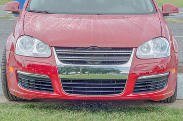 old red car