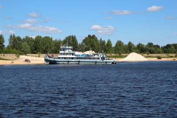 Barge on the river