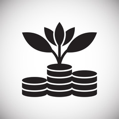 Grow icon on white background for graphic and web design, Modern simple vector sign. Internet concept. Trendy symbol for website design web button or mobile app