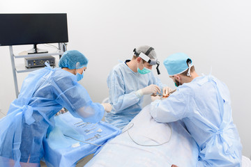 Blepharoplasty, plastic surgery operation for correcting defects, deformities, and disfigurations...