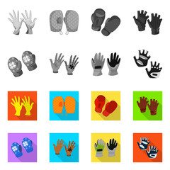 Isolated object of silhouette and safety symbol. Set of silhouette and comfort vector icon for stock.