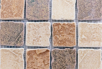 Fototapeta premium Mosaic tiles in the interior of the bathroom. Background of ceramic tiles mosaic.