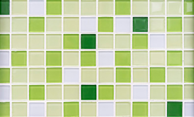 Mosaic tiles in the interior of the bathroom. Background of ceramic tiles mosaic.