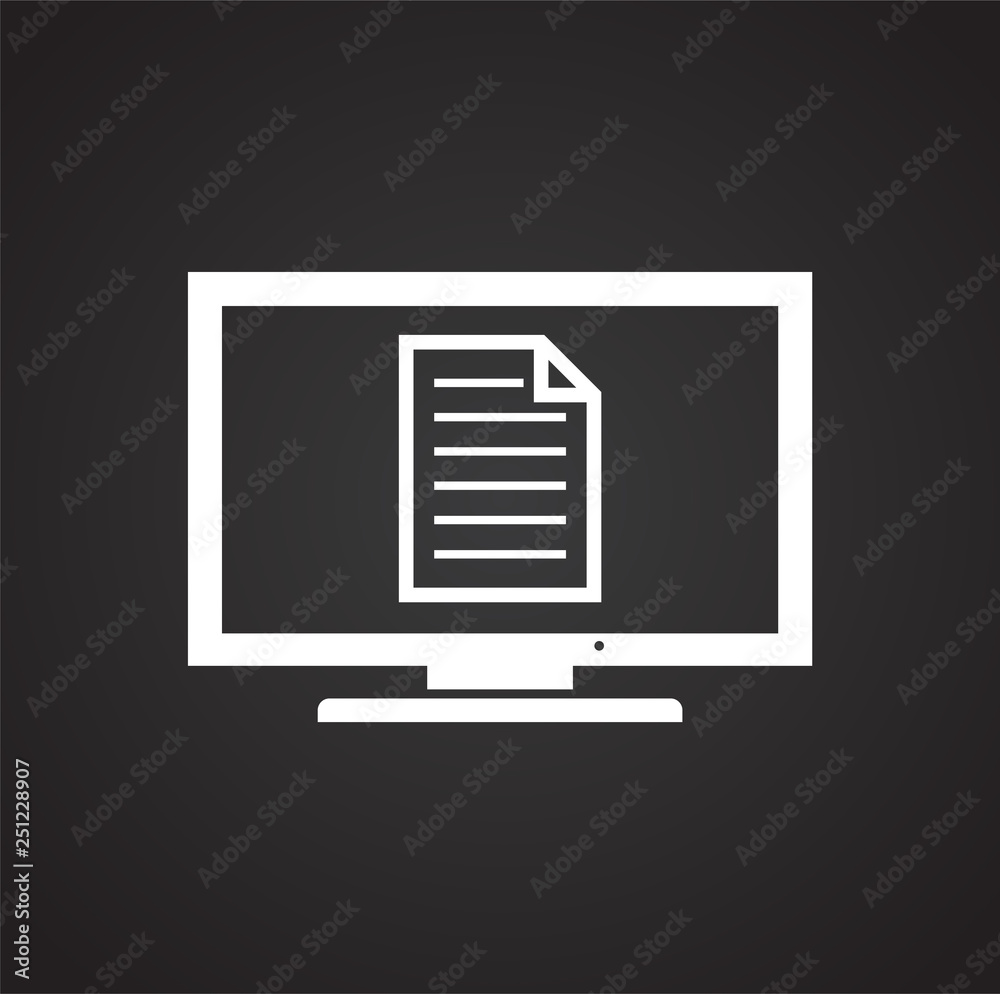 Poster tv icon on black background for graphic and web design, modern simple vector sign. internet concept.