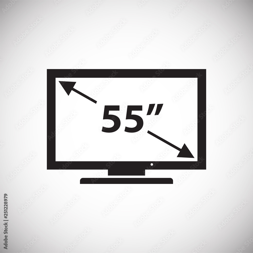 Poster tv icon on white background for graphic and web design, modern simple vector sign. internet concept.