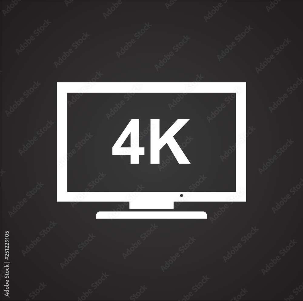 Poster tv icon on black background for graphic and web design, modern simple vector sign. internet concept.