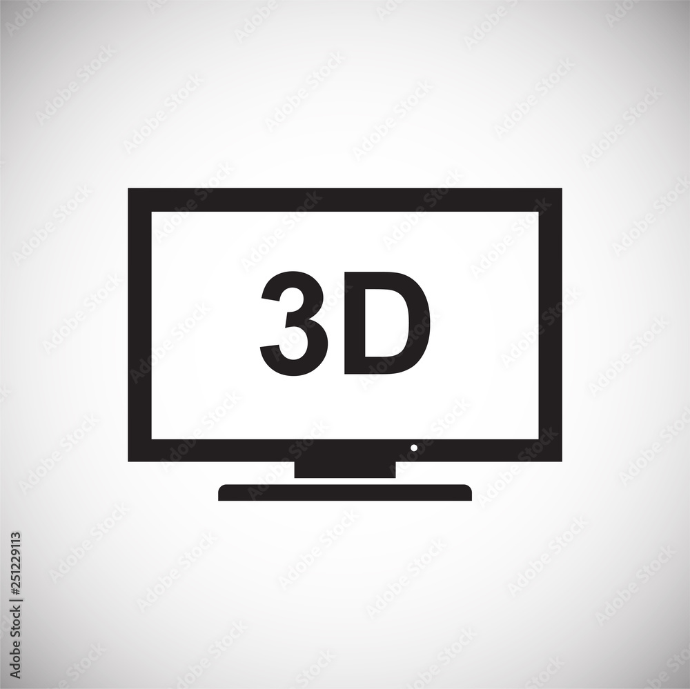 Poster tv icon on white background for graphic and web design, modern simple vector sign. internet concept.