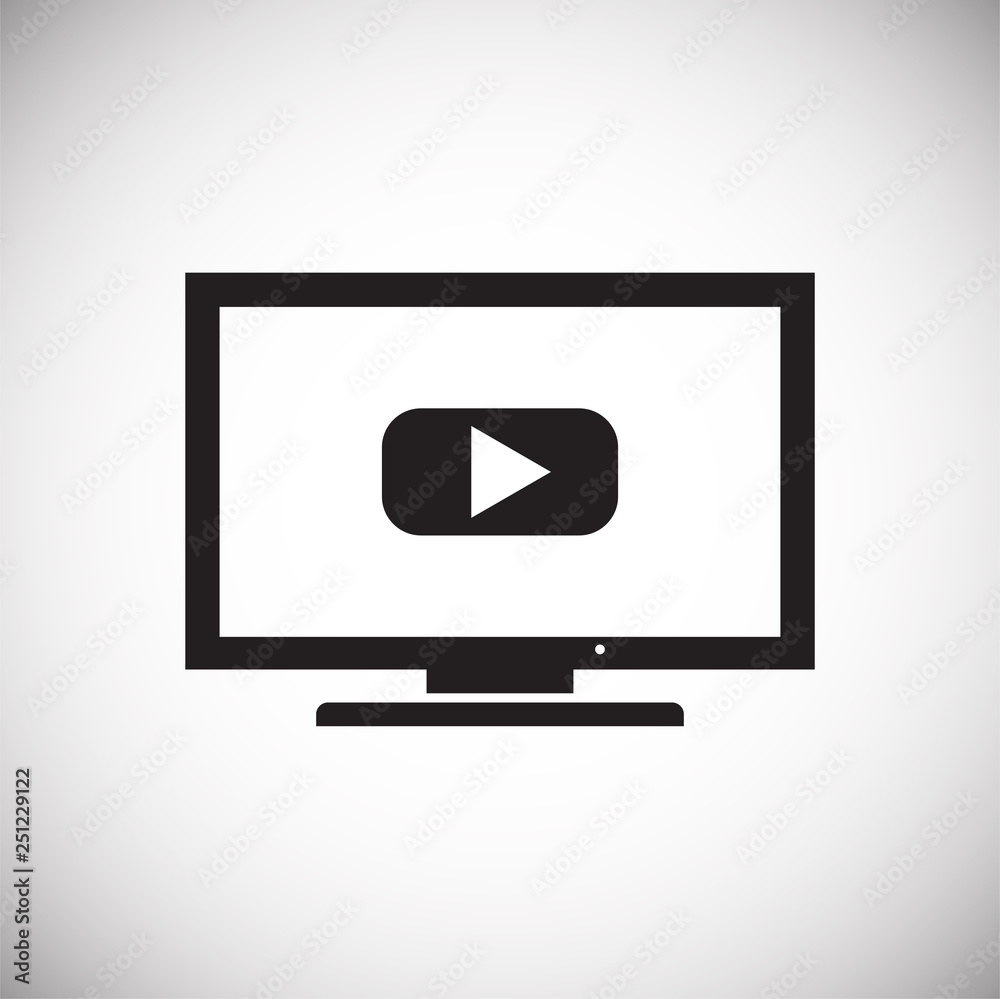 Poster tv icon on white background for graphic and web design, modern simple vector sign. internet concept.