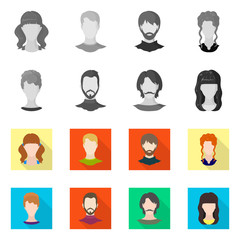 Vector design of professional and photo icon. Collection of professional and profile stock vector illustration.