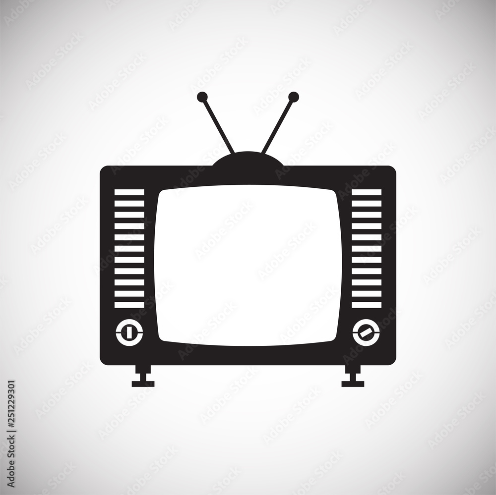Poster tv icon on white background for graphic and web design, modern simple vector sign. internet concept.