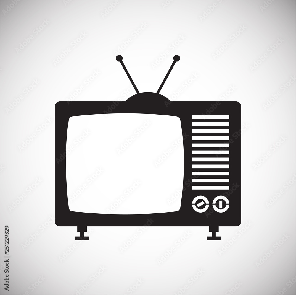 Poster tv icon on white background for graphic and web design, modern simple vector sign. internet concept.