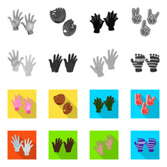 Isolated object of silhouette and safety symbol. Collection of silhouette and comfort stock vector illustration.