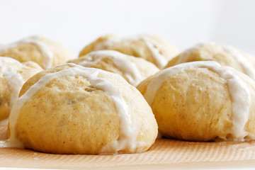 fragrant hot cross buns for the Easter table