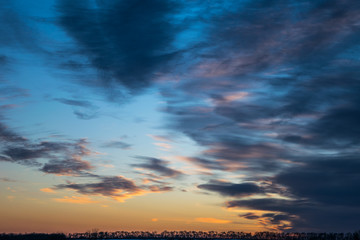 Fototapeta premium Colorful sunset twilight sky
