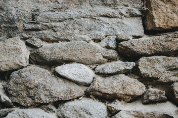 Close up of wall with rough stones