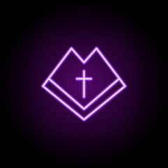 open bible outline icon. Elements of religion in neon style icons. Simple icon for websites, web design, mobile app, info graphics