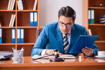 Lawyer working in the office