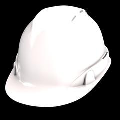 construction helmet white on an isolated background. 3d illustration