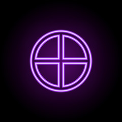 Celtic cross outline icon. Elements of religion in neon style icons. Simple icon for websites, web design, mobile app, info graphics