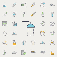 Fototapeta na wymiar shower outline icon. spa icons universal set for web and mobile