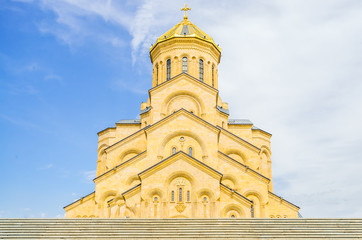 Fototapeta premium View on The Holy Trinity Cathedral of Tbilisi in Georgia