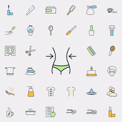 waist outline icon. spa icons universal set for web and mobile