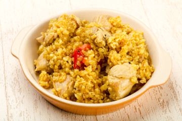 Bulgur with chicken