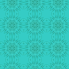 Seamless floral pattern with a variety of floral motifs.