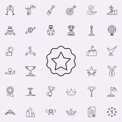 star with ribbon icon. Succes and awards icons universal set for web and mobile